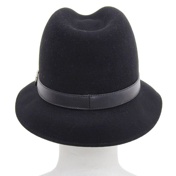 Gucci Wool Leather with Interlocking Felt Hat main image 6